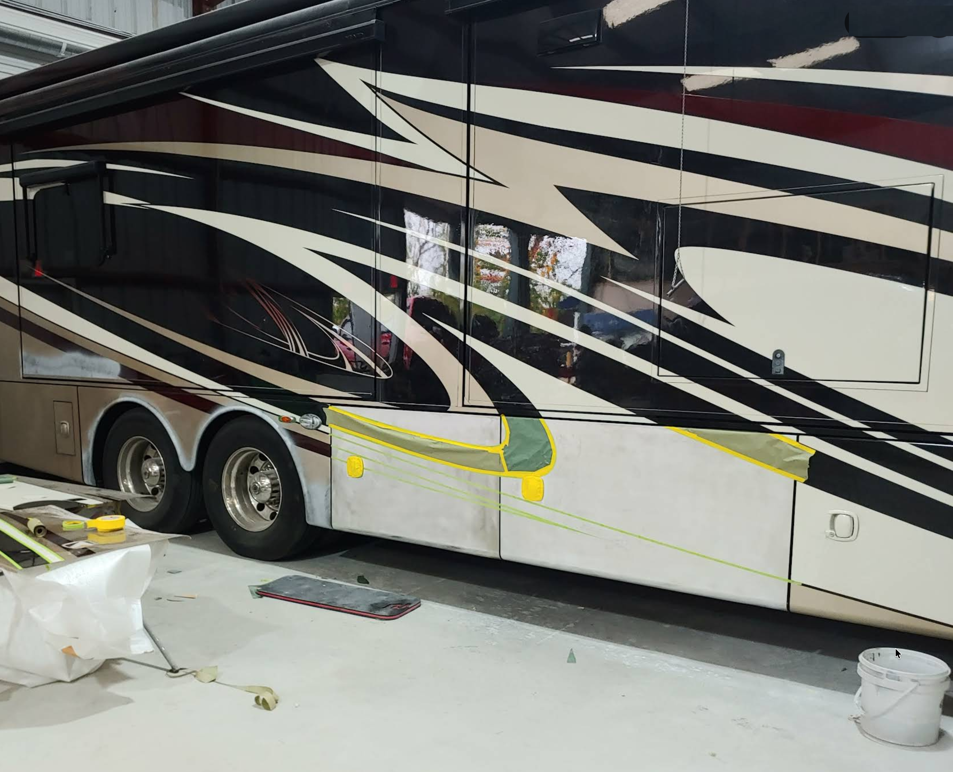 Custom RV body work in progress